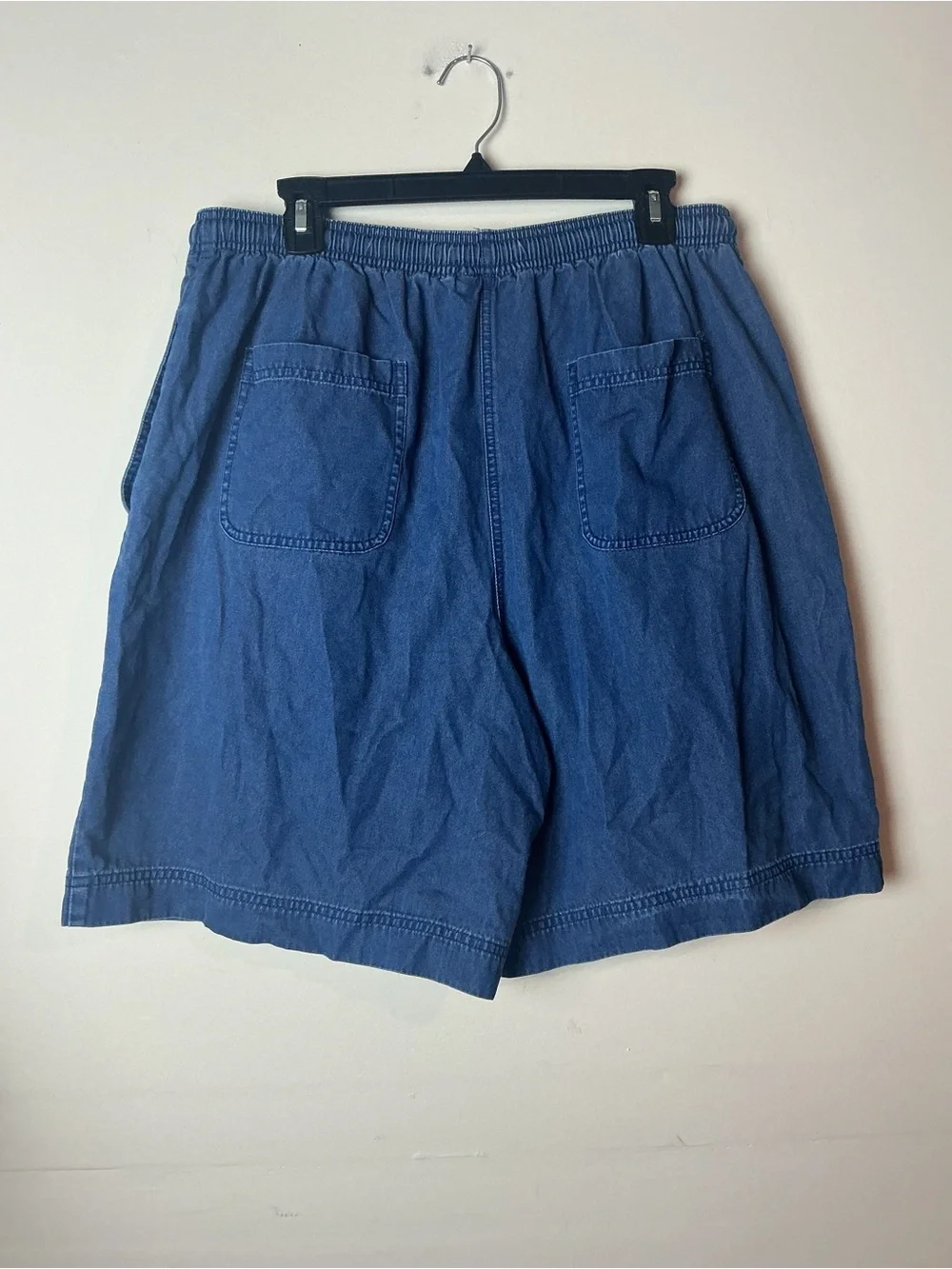 Vtg 90s Talbots Denim Mom Shorts Size 1X Blue Cottagecore Grandma Plus
